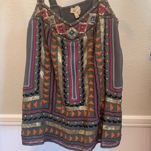 Anthropologie Meadow Rue Sequin Embellished Tank
